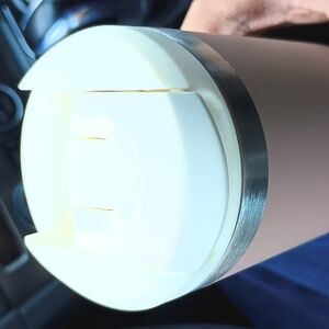 16 oz rubber painted stainless steel tumbler dual wall with screw in plastic lid